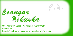 csongor mikuska business card